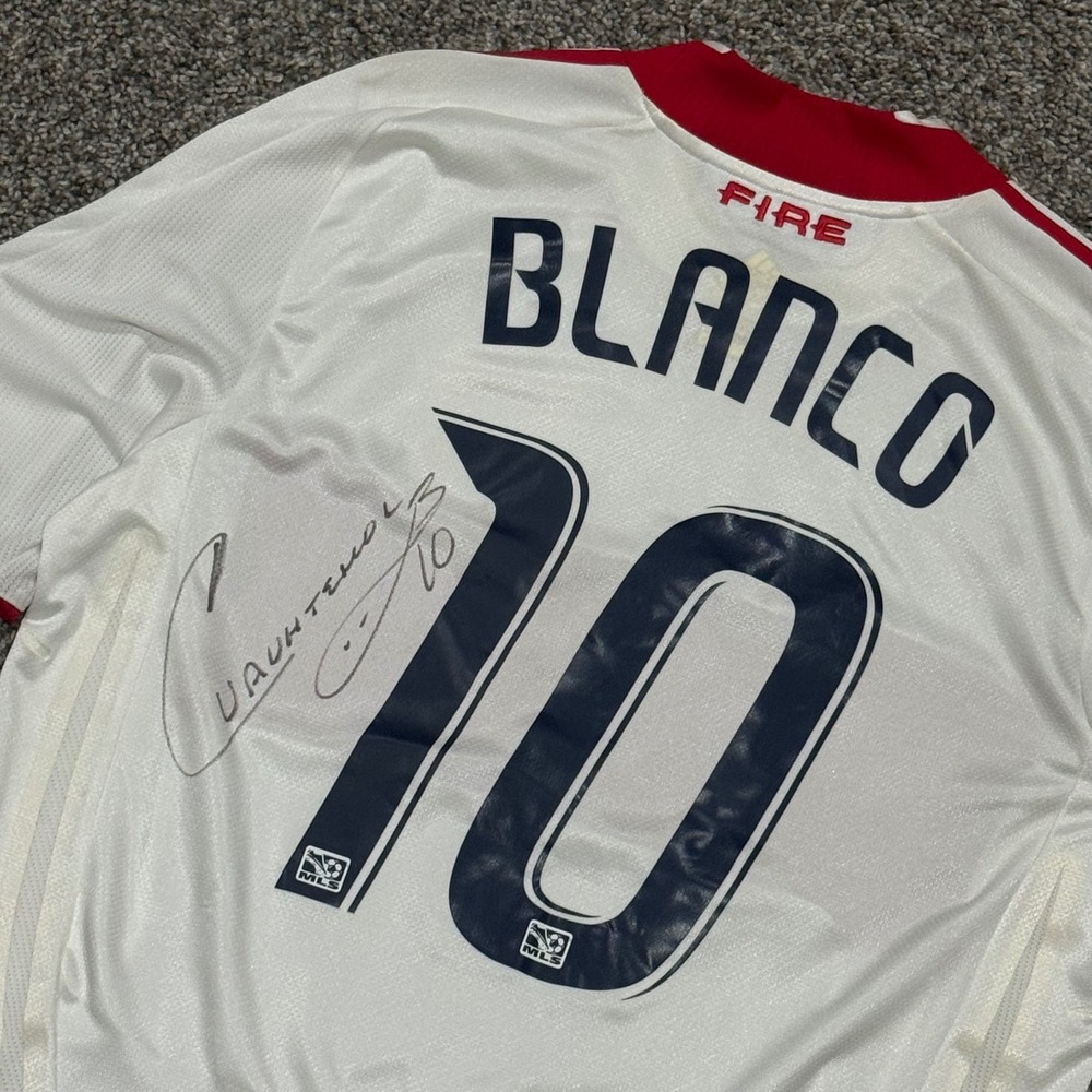 Cuauhtémoc Blanco SIGNED 2009 Chicago Fire MLS Adidas #10 Jersey GAME WORN Rare